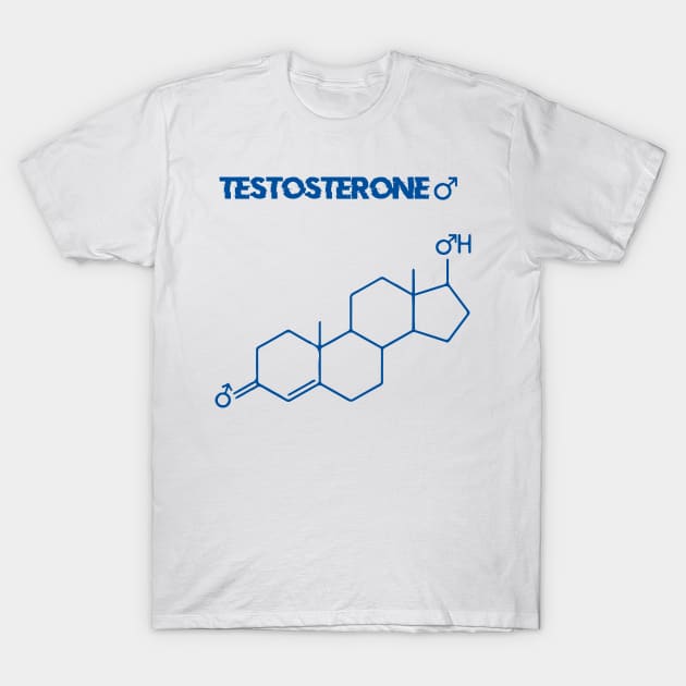 Testosterone male Hormone Chemical Structure T-Shirt by labstud